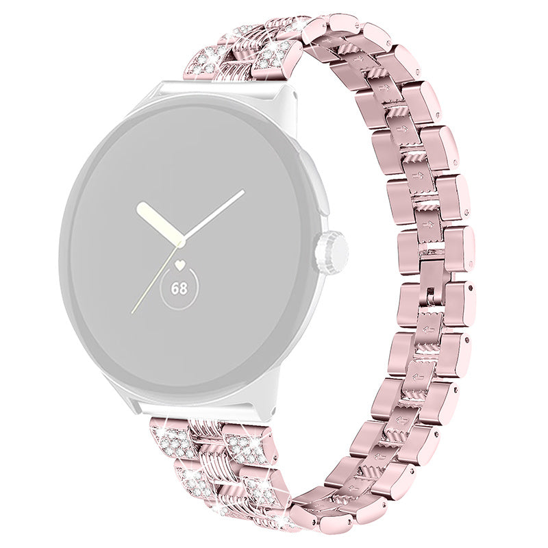 For Google Pixel Watch 2 Pixel Watch Rhinestone Decor Stylish Smart Watch Band Zinc Alloy Wrist Strap Replacement For Google Pixel Watch 2 Pixel Watch Rhinestone Decor Stylish Smart Watch Band Zinc Alloy Wrist Strap Replacement